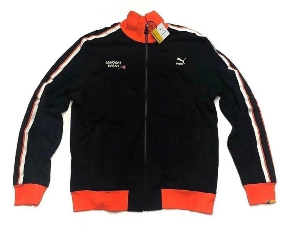 PUMA RANDOM EVENT Full-zip Floral Track Jacket Men’s Size XL Sweatshirt Black